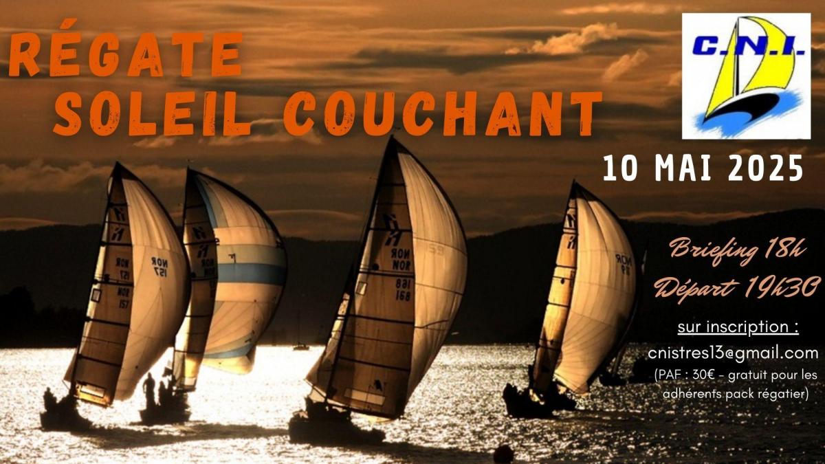 Regate soleil couchant